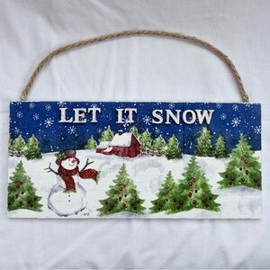 Snowman Let It Snow Wall Decor